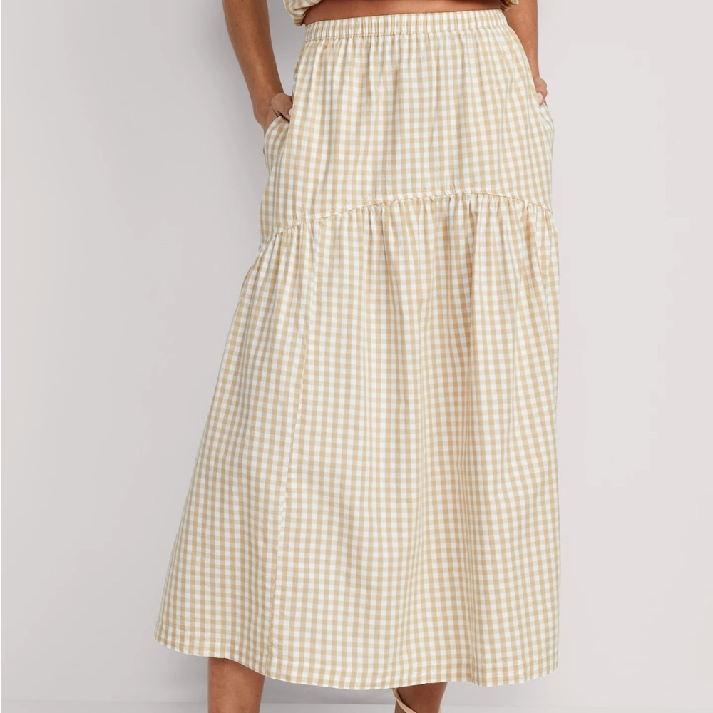 Gingham Maxi Skirt